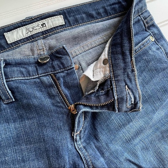 Joe’s Jeans Kennedy Cigarette Straight Denim Blue Size 28 Distressed Hem 30L - Picture 5 of 8